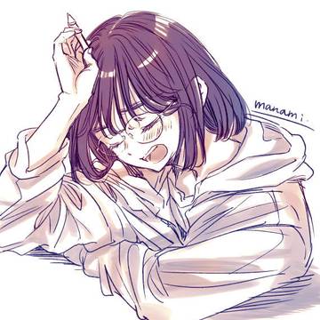 勉強中の女の子