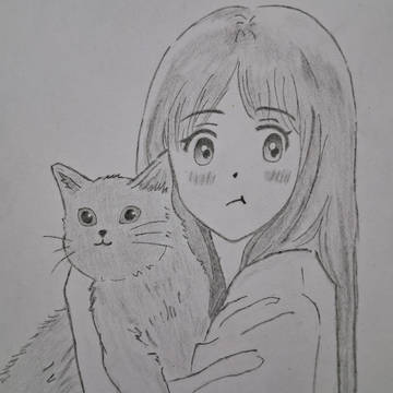 猫を抱きしめる