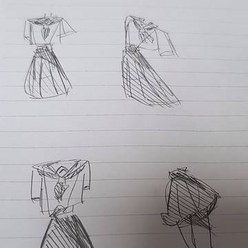 セーラー服練習