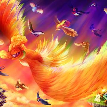Vivi watching Ho oh Flying