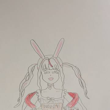 時白ラヴィさんへのバレンタインお祝いファンアート