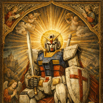 中世ヨーロッパの宗教画風ガンダム