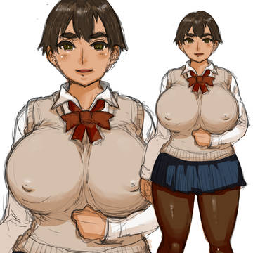 巨乳ボーイッシュ女友達がオッパイを揉ませてくれる話。予告。