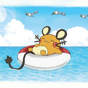 浮き輪でプカプカ