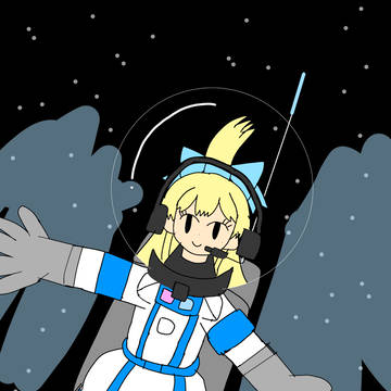 宇宙服白鳥ひめ 羽のオーラ
