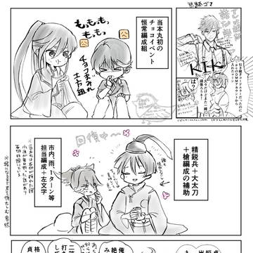 とうらぶ復帰チョコイベント漫画