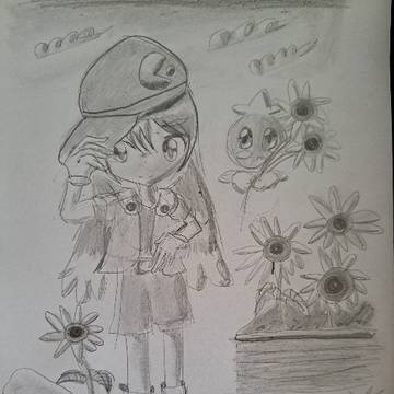 Klonoa and Sunflowers