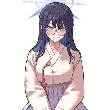Saori wearing a Hanbok