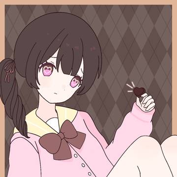 バレンタインデーの女の子のヘアスタイルをアレンジしてみました。