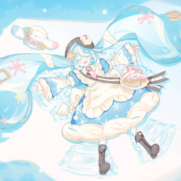 雪ミク絵描いてみました。