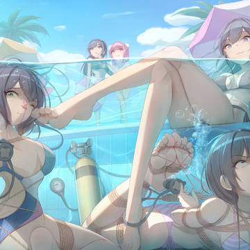 姐妹二人的憋气练习