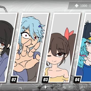 ソシャゲの編成画面風(途中?)
