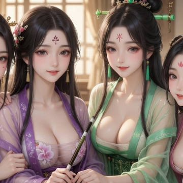 慈航静斋四姐妹三视图