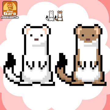 【ドット絵】オコジョ