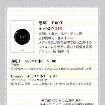 【OVER the GALAXIAS F2602】お品書き