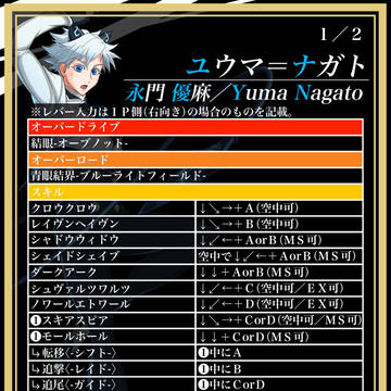 【追記＆修正版】ユウマ＝ナガトのコマンドリスト
