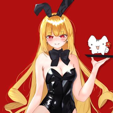 Bunny n silly cat