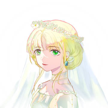 戴宝石耳环的少女