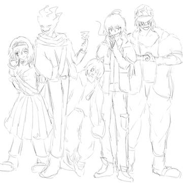 身内キャラ集合絵