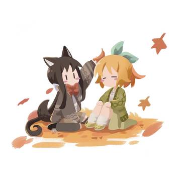 秋の夕日に