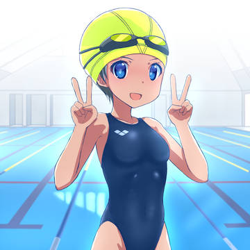 水泳少女落書きR7