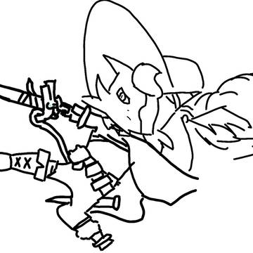 練習絵黒ダル