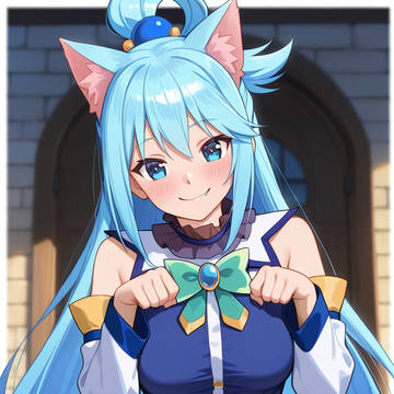 Aqua Catgirl (Konosuba)