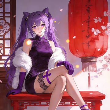 刻晴新春贺图