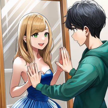 【リクエストTSF】鏡の中の女性と入れ替わり(シェー様)