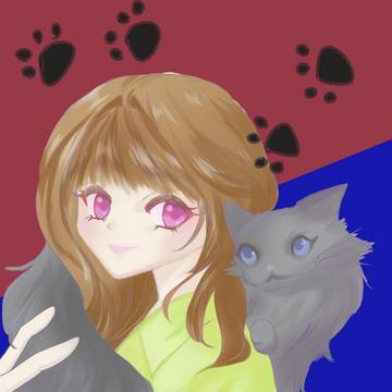 仲良し！ねこと女の子
