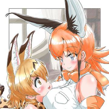 サーバルとカラカルママ