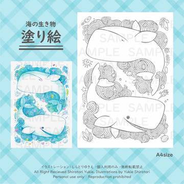 塗り絵(線画)ダウンロード販売