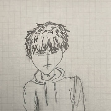 下書きからネームペンで描いてみた。色も塗ったよ