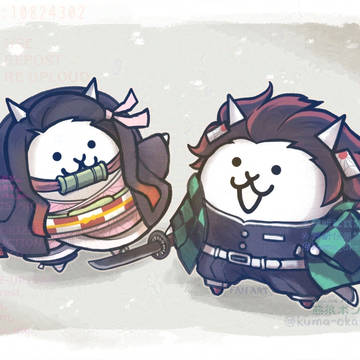 ネコ炭治郎とネコ禰豆子