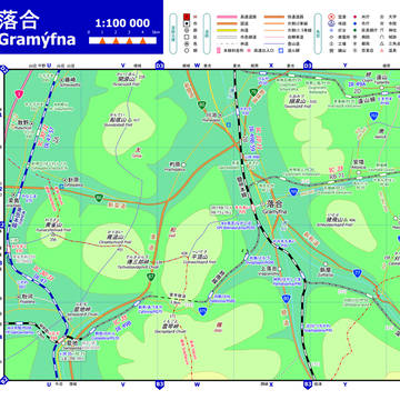 空想地図 1:10万 C3 落合/Gramýfna