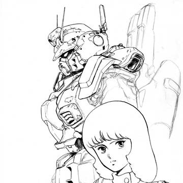 過去絵供養 ファ・ユイリィとガンダムっぽいMS