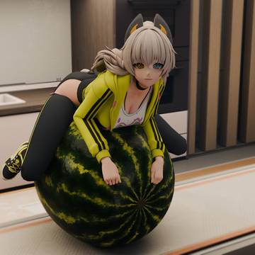 Cat on Watermelon (Arbuz)
