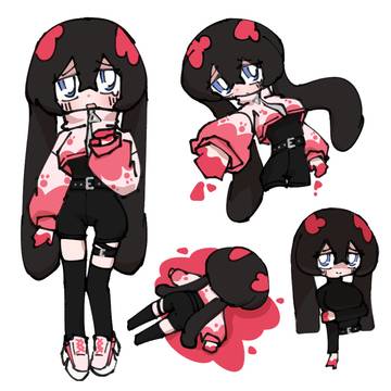 手からピンクの液体が出る子