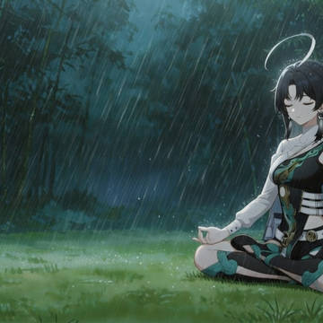 鉴心 | 竹林雨中