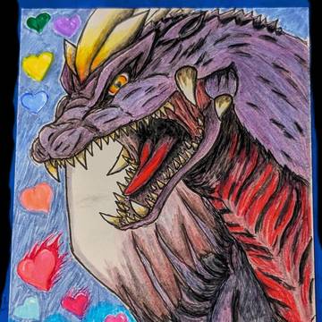 『ゴジラvsスペースゴジラ』はがき絵
