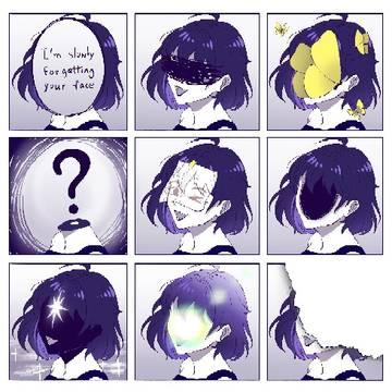あなたの顔をだんだん忘れていっています...