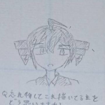 美術の自習で必要なもの全部忘れて描いたやつ