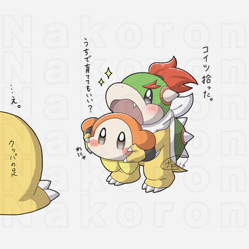 クッパJr.とワドルディ