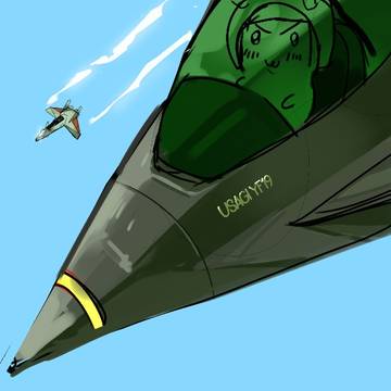 Usagi piloting Jet Plane