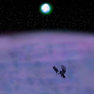 よりにもよって故郷の星が映る海上で