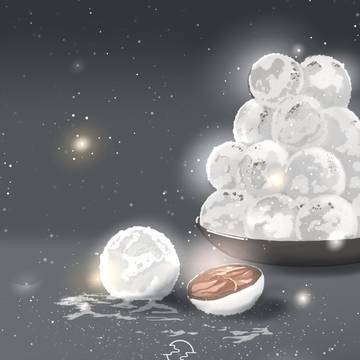 雪玉のトリュフチョコレート