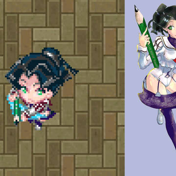 【ドット絵】RPGツクール・墨美歩行グラフィック【オリジナル】