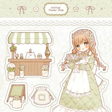編み物でできたお花屋さん🧶🪴