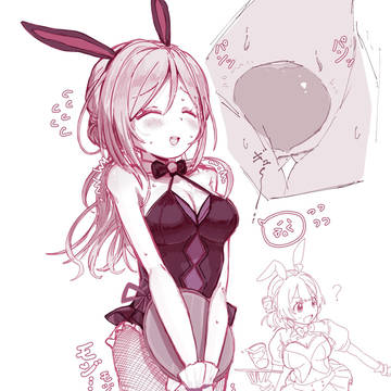 何かがこぼれそうなバニーガール