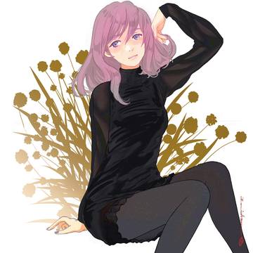 黒と金のボタニカルのシルエット
